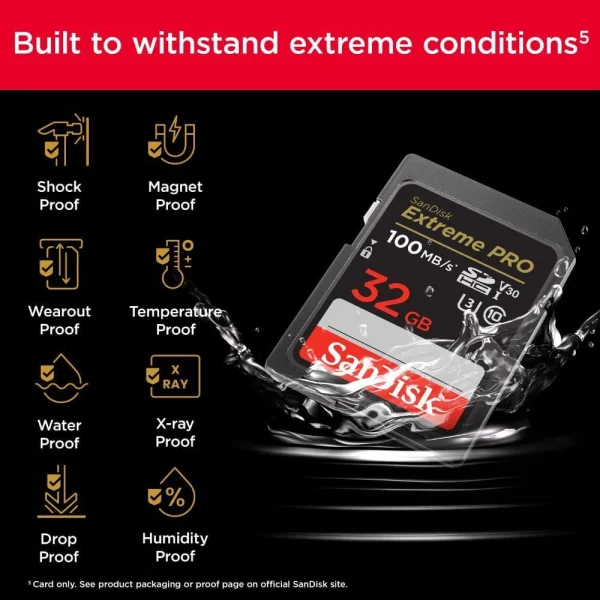 SanDisk Tarjeta de memoria Extreme Pro 32Gb 4K UHD 