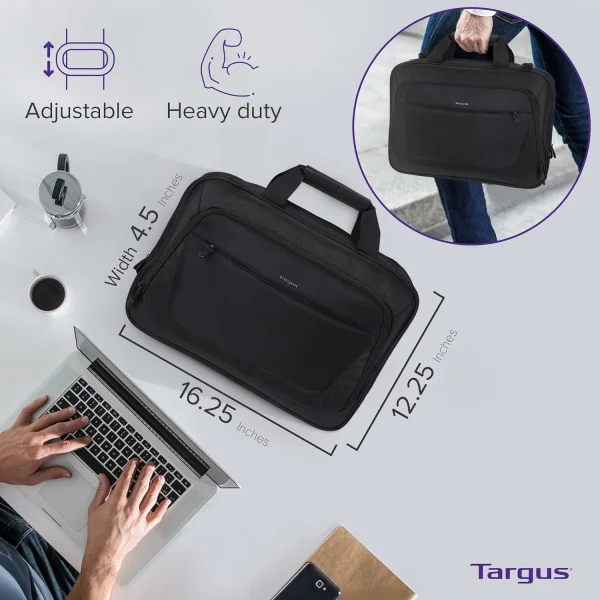  Maletín Targus para laptop de 15.6 pulgadas, color negro