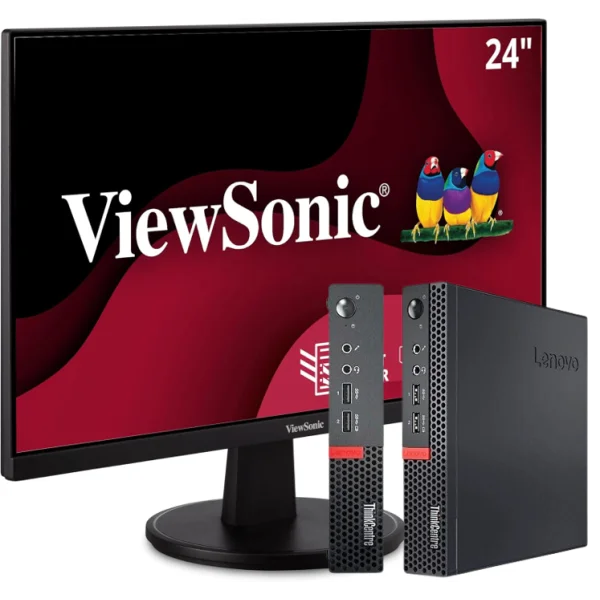 Mini Pc Lenovo AMD A10 Pro + Monitor Viewsonic 24 pulgadas