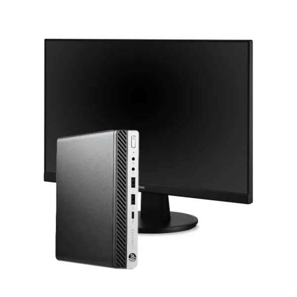 PC Desktop HP EliteDesk 800 G3 mini + Monitor Viewsonic 24 pulgadas, teclado y mouse 