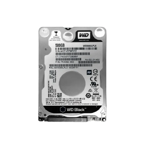  Disco duro negro WD de 500 GB, SATA (SATA/600), unidad de 2.5 